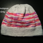 8ply StockinetteSt Hat (MultiPink+Grey) - AuntyNise.com
