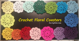 Crochet Floral Coaster (AllColours) - AuntyNise.com