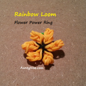 Rainbow Loom FlowerRingFront - AuntyNise.com