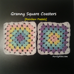 Granny Square Coaster (Rainbow Pastel) - AuntyNise.com