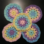 Granny Stitch - Circle Coaster-(Pastels) - AuntyNise.com