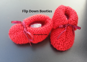 Flip-Down Booties RED - AuntyNise.com