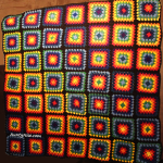 Rainbow Granny Square Blanket COMPLETE -AuntyNise.com