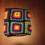 Rainbow Granny Square Blanket - FOLDED-Complete -AuntyNise.com